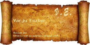 Varju Eszter névjegykártya